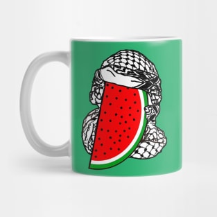 Free Palestine Watermelon Keffiyeh - Wrapped - Double-sided Mug